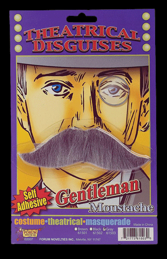 Gentlemen Moustache - Gray