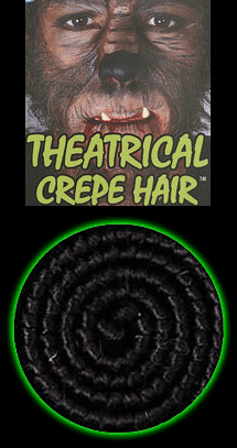 Theatrical Crepe Hair - Black