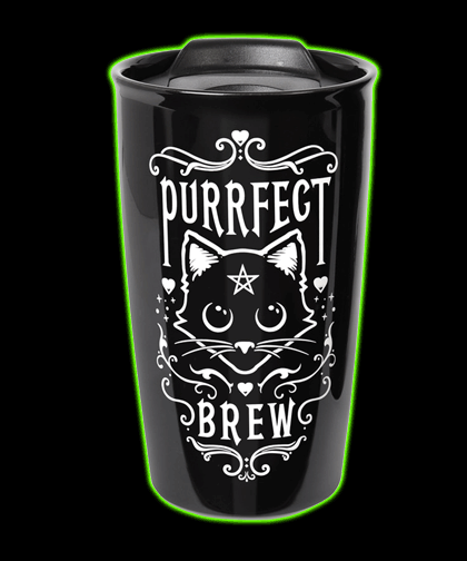 Purrfect Brew Double Walled Travel Mug