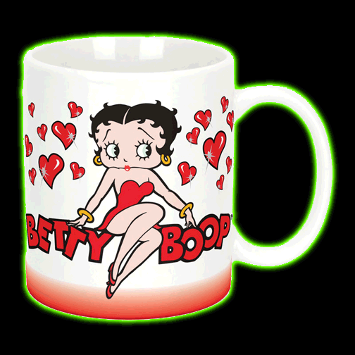 Betty Boop Hearts Ceramic Mug