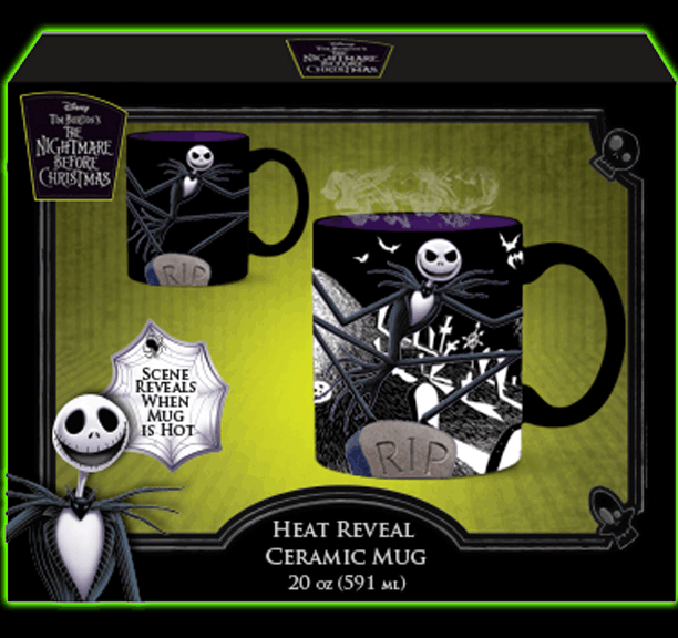 Nightmare Before Christmas Graveyard Jack Heat Reveal Mug