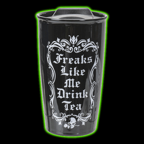 FREAKS LIKE ME DRINK TEA TRAVEL MUG