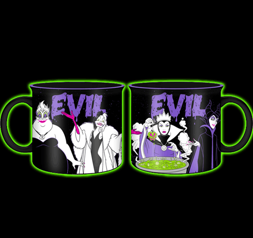 DISNEY: VILLAINS, EVIL GROUP 20oz CERAMIC CAMPER MUG