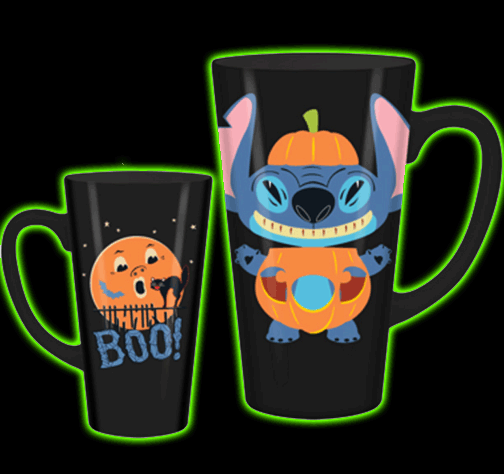 LILO AND STITCH BOO HALLOWEEN PUMPKIN 16oz CERAMIC LATTE MUG