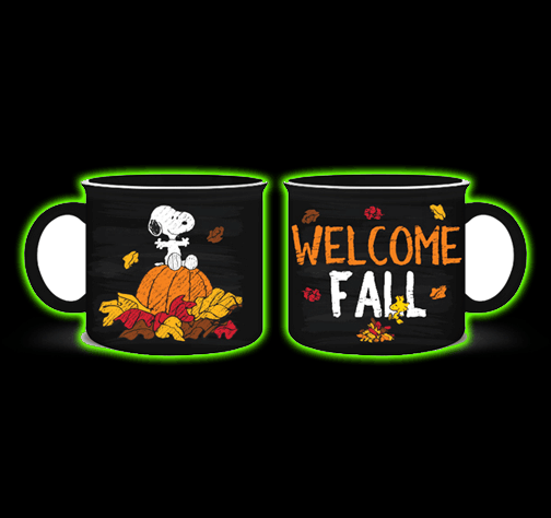 PEANUTS WELCOME FALL 20oz JUMBO CERAMIC MUG CAMPER