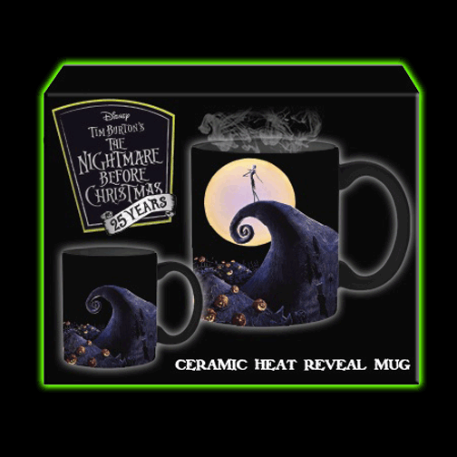 Nightmare Before Christmas Movie Poster Heat Reveal Boxed 14oz Ceramic Mug