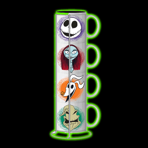 Nightmare Before Christmas 4pc 10oz Ceramic Mug Stack