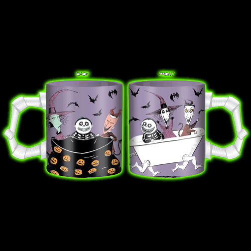 Nightmare Before Christmas Lock Shock and Barrel 20oz Mug with Sculpted Handle