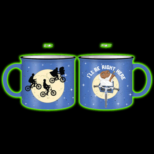 ET Moon Bikes Be Right Here 20oz Ceramic Camper Mug