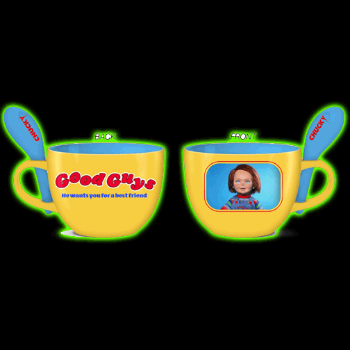 Chucky Halloween Boxed 24oz Ceramic Soup Mug W/ Spoon