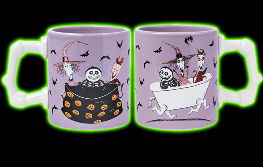 Nightmare Before Christmas Barrel Tub Shaped Handle Ceramic Mug, 20 Ounces