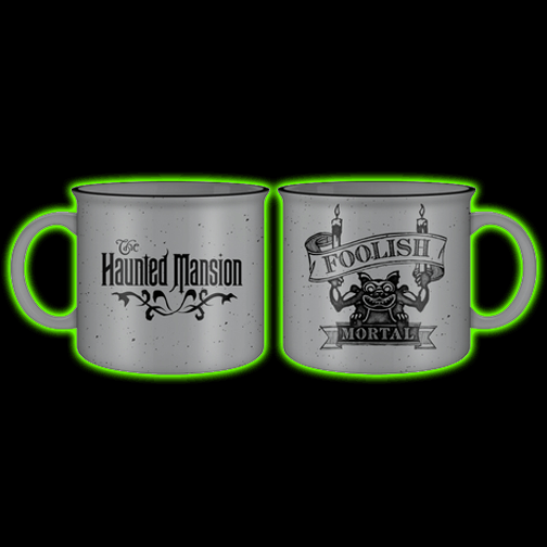 Haunted Mansion Gray Foolish Mortal 20oz Ceramic Camper Mug