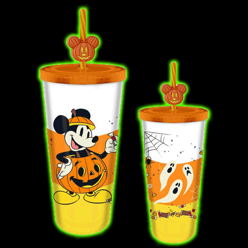 Disney Mickey Pumpkin Halloween 24oz Cold Cup with Topper