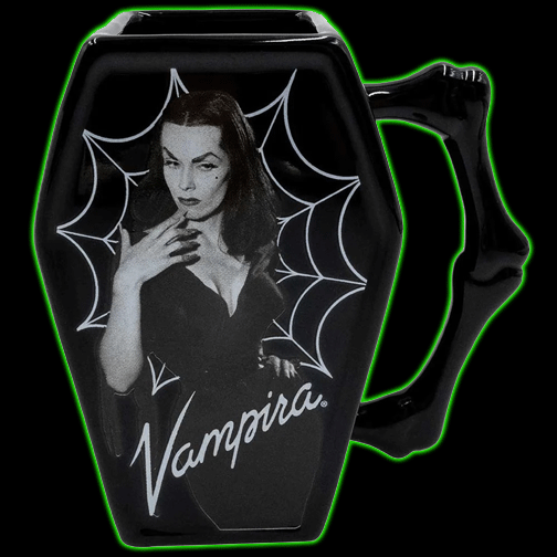 Vampira Cobweb Coffin Mug