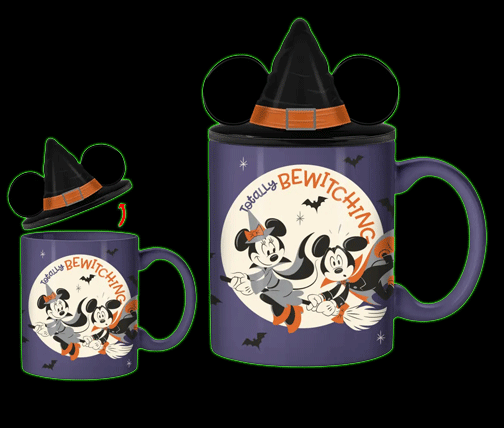 Mickey and Minnie 18oz. Ceramic Mug with Sculpted Topper