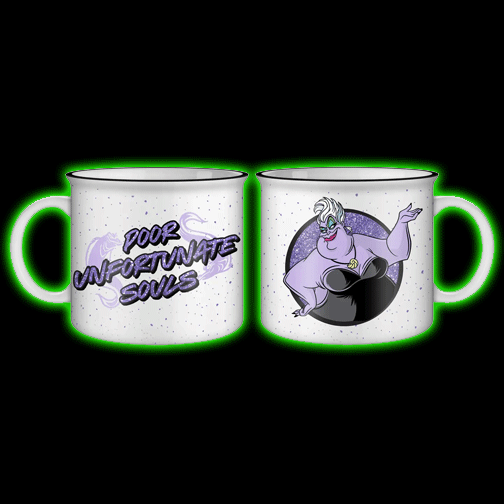 Disney Ursula Glitter 20oz Ceramic Camper Mug