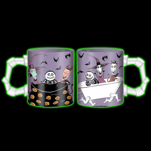 Nightmare Before Christmas Lock, Shock, and Barrel 20oz Mug with Sculpted Handle