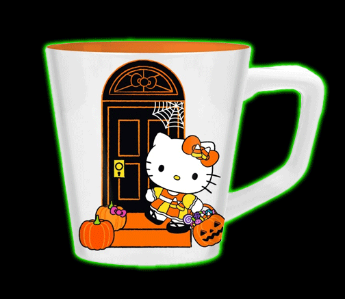 Hello Kitty Happy Halloween Doorstep 17oz Wide Latte Mug