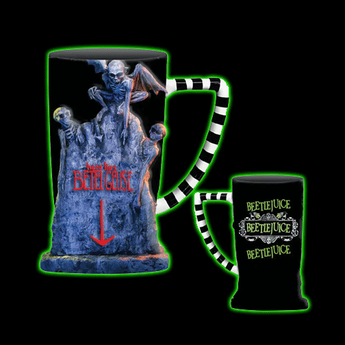 Beetelejuice Here Lies Ceramic 3D Sculpted Mug