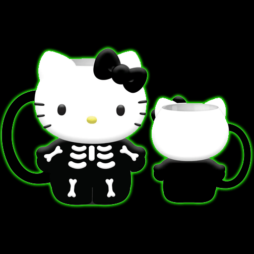 Hello Kitty Skeleton Costume Ceramic 3D Sculpted Mug