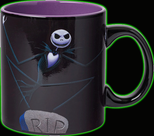 Nightmare Before Christmas Jack Graveyard Heat Reveal Ceramic Mug
