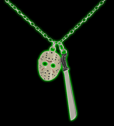 Friday The 13th Jason Mask/Machete Charm Necklace