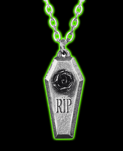 RIP Rose Pendant Necklace