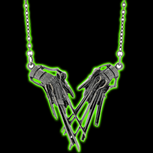 Edward Scissorhands Hands Pendant Necklace