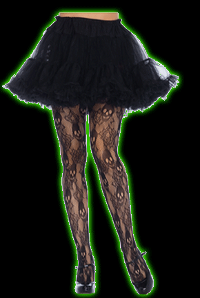 Black Rose Skull Lace Tights