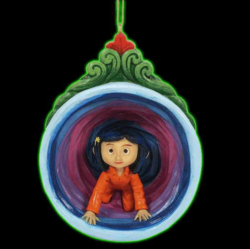 Coraline in Purple Tunnel Jim Shore Ornament