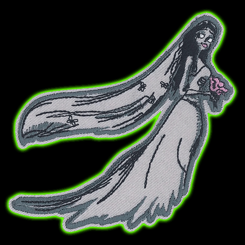 Corpse Bride Emily Walking Patch