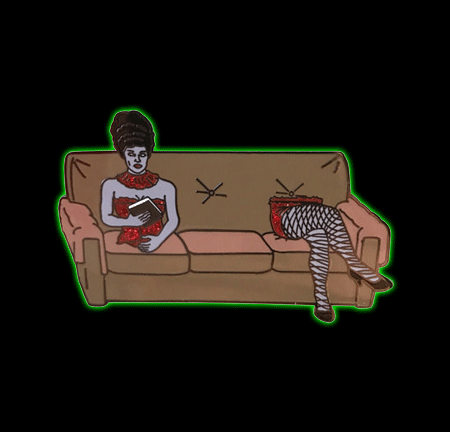 Beetlejuice Couch Lady Enamel Pin