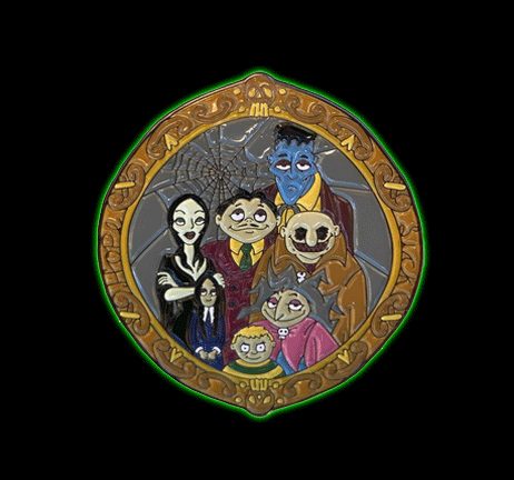 Addams Family Cartoon Enamel Pin