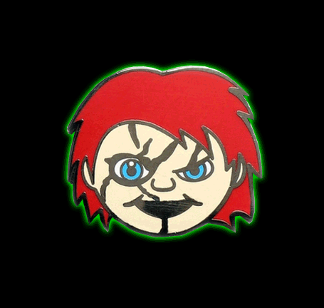 Chucky Horror Emoji Enamel Pin