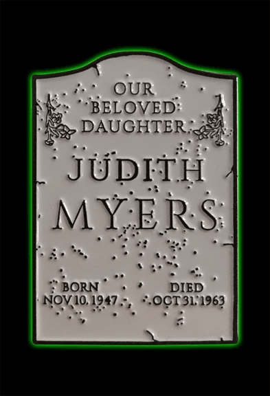 Judith Myers Tombstone Enamel Pin<br>CLEARANCE! NOW $10.49, was $14.99!