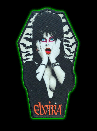 Elvira Bat Coffin Patch