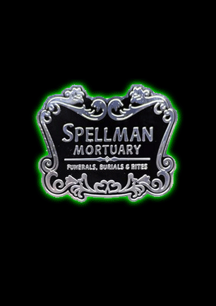 Spellman Mortuary Sign Enamel Pin