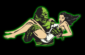 Creature from the Black Lagoon Holding Girl Pin
