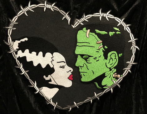 Small 4 Bride & Frankenstein Stitch Heart Patch