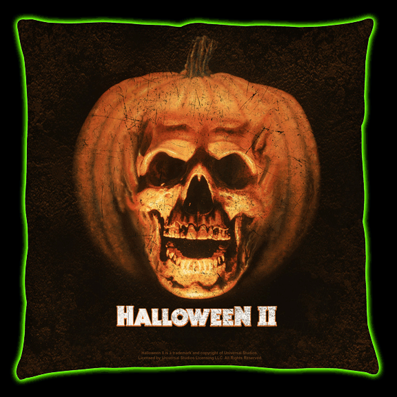 Halloween 2 Pumpkin Skull Pillow