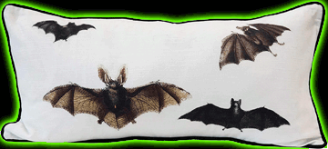 Flying Bats Lumbar Pillow