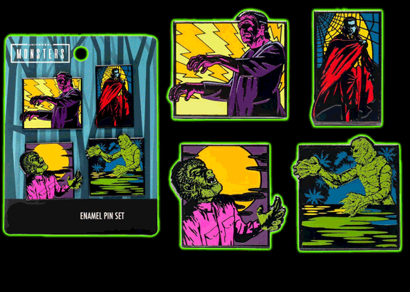 Universal Monsters 4-Piece Pin Set