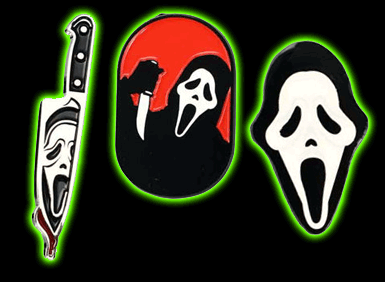 SCREAM GHOST FACE SLASHER LAPEL PINS