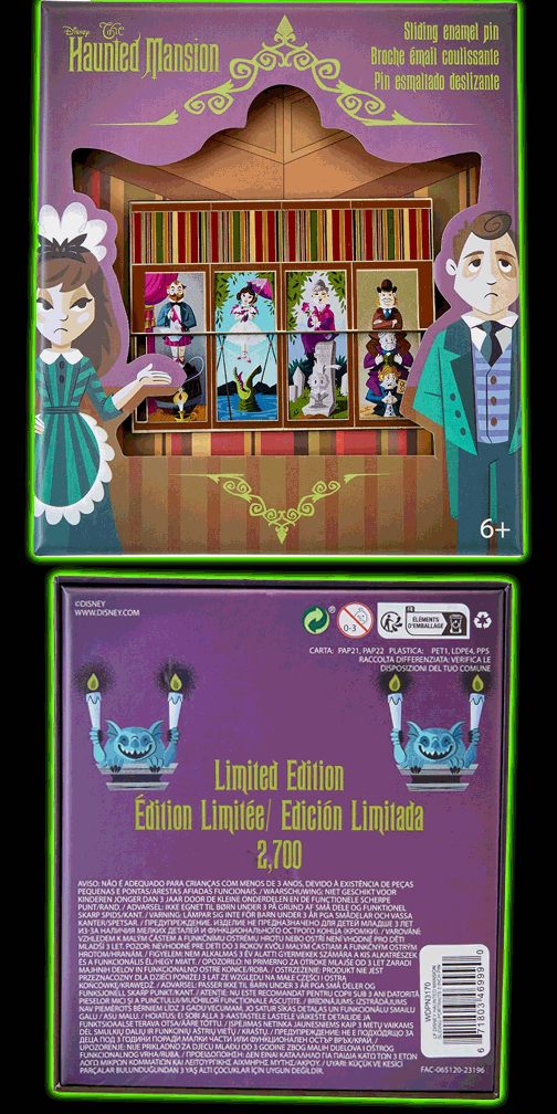 Disney Haunted Mansion Sliding Portraits 3-Inch Loungefly Collector Pin