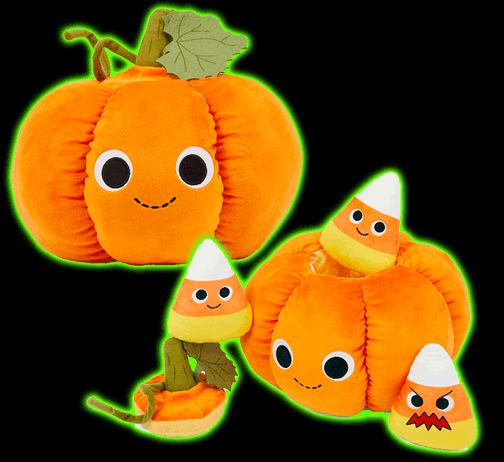 Jack OLantern With Candy Corn Triplets Plush Collectible