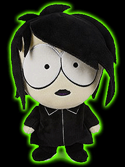 South Park Goth Kid Firkle 8 Phunny Plush by Kidrobot