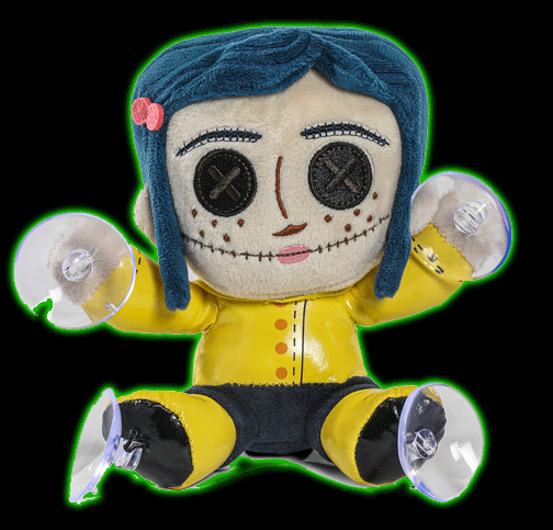 Coraline-Button Eyed Coraline Plush Window Clinger