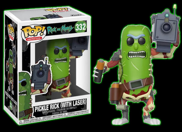 Animation #332 Vinyl Figur Funko Pickle Rick with Laser The Rick and Morty POP 