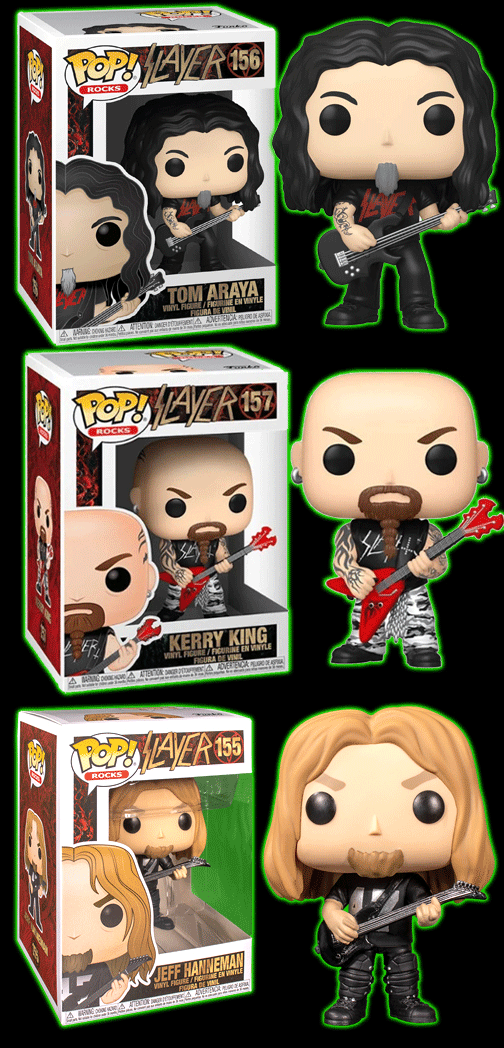 SLAYER Tom, Kerry, and Jeff Pop! Rocks Figures Set of 3