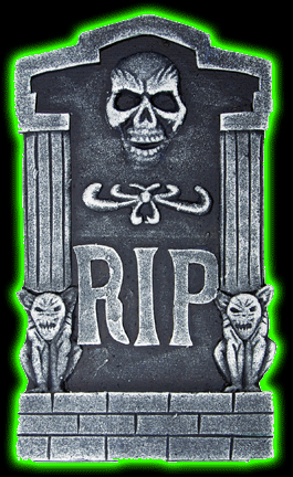 RIP Skull & Gargoyles Tombstone